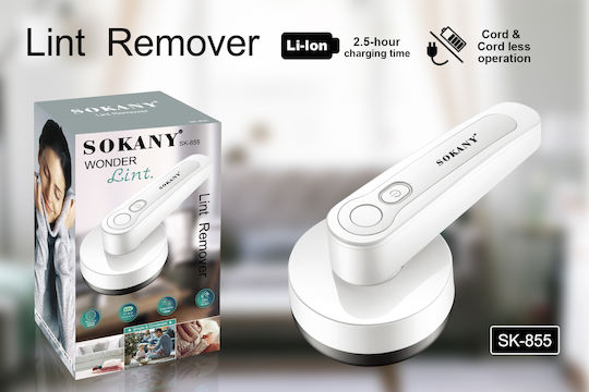 Sokany Rechargeable Fabric Shaver White