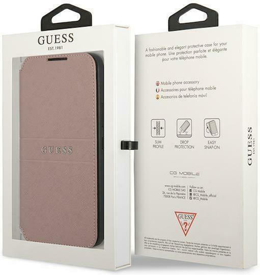 Guess Saffiano Book Piele artificială Roz (Galaxy S22+ 5G - Galaxy S22+ 5G)