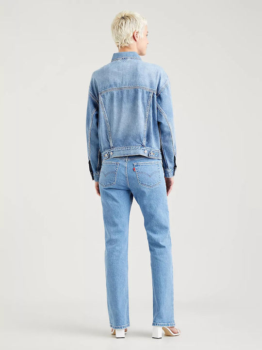 Kurz Damen Jeansjacke Hellblau