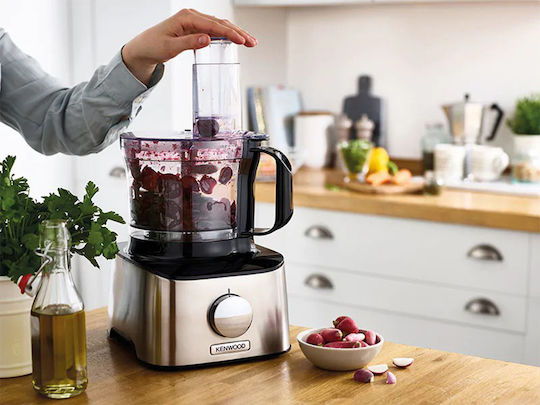 Kenwood Multipro Compact Multifunctional Food Processor 800W with Pot 2.1lt and Jug Blender Silver