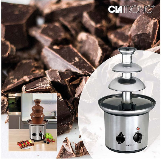 Clatronic Silver Chocolate Fountain with 3 Flats SKB 3248 170W 21x21x39cm