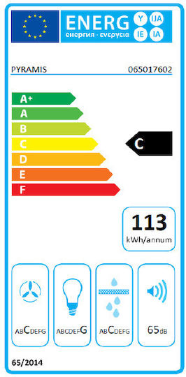 Pyramis Essential Turbo Συρόμενος Απορροφητήρας 90cm Inox