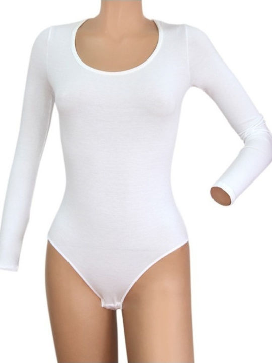 Long Sleeve Bodysuit 90-91790 White