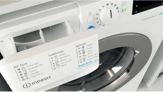 Indesit Πλυντήριο Ρούχων 7kg 1200 Στροφών Water Balance Plus BWE 71283X WS EE N