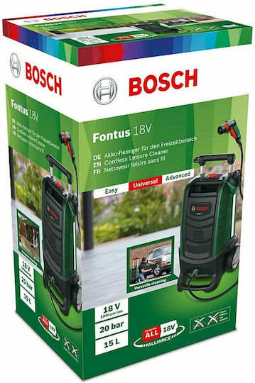 Bosch Fontus GEN II Πλυστικό Μπαταρίας 18V Solo με Πίεση 20bar