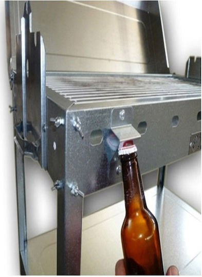 Pitsilos Galvanized Charcoal Grill with Lid 55cmx40cm