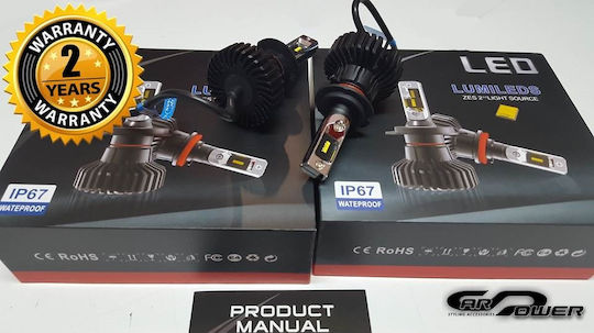 Heleco Λάμπες Αυτοκινήτου & Μοτοσυκλέτας H3 LED 6000K Ψυχρό Λευκό 12-24V 2τμχ