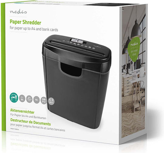 Nedis Strip Cut 6-Sheet Paper Shredder