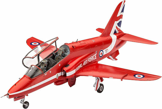 Revell BAe Hawk T.1 Red Arrows Figurină de Modelism Avion Roșie 70 Piese la Scară 1:72 cu Lipici și Culori 16.1x13cm.