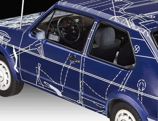 Revell Volkswagen Golf Gti "Builders Choice" Figurină de Modelism Mașină 121 Piese la Scară 1:24 cu Lipici și Culori 15.4cm.