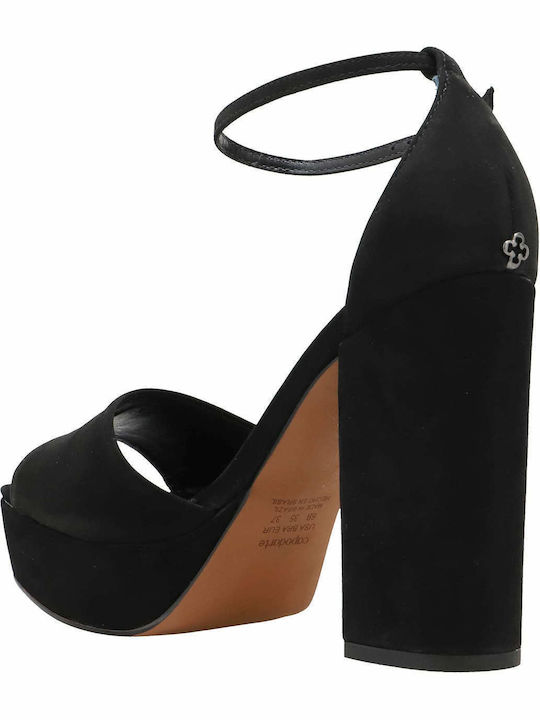 Sandale Elegante Damă De Catifea Negre
