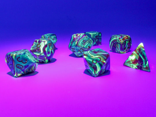 Chessex Call of Cthulhu Dice Underworld/Yellow 7-Dice Set