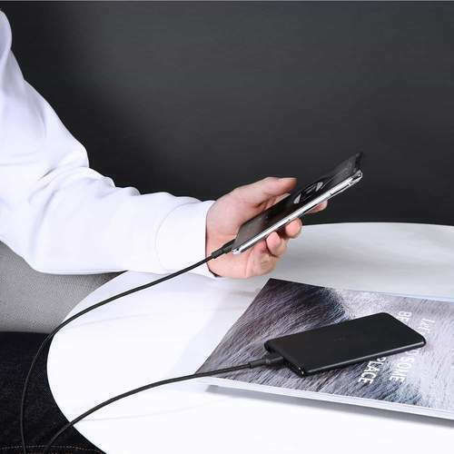 Aukey CB-CL03 Плетена USB-C към Lightning кабел Черен 2м (ITAN1004513)