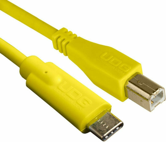 UDG U96001 USB 2.0 Cable USB-C male - USB-B Κίτρινο 1.5m U9600YL