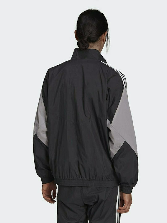 Adidas Spοrt Lightning Men's Sweatshirt Jacket with Pockets Black