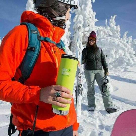 Klean Kanteen TKWide Ανακυκλώσιμο Μπουκάλι Θερμός Ανοξείδωτο BPA Free 590ml Λευκό