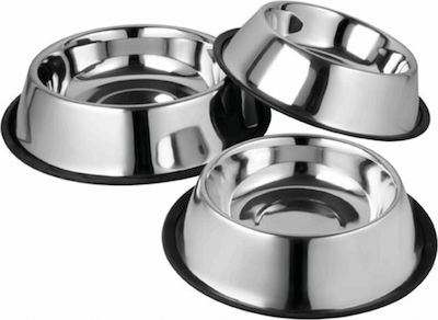 Pet Camelot Stainless Bowls Dog Food & Water Silver 250ml