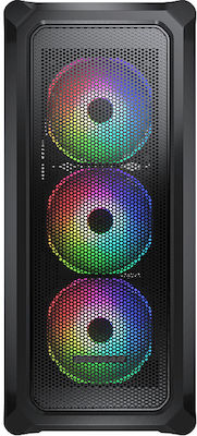 Cougar Archon 2 Mesh RGB Gaming Midi Tower Κουτί Υπολογιστή με Πλαϊνό Παράθυρο Black