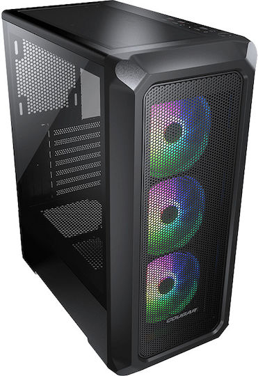 Cougar Archon 2 Mesh RGB Gaming Midi Tower Κουτί Υπολογιστή με Πλαϊνό Παράθυρο Black