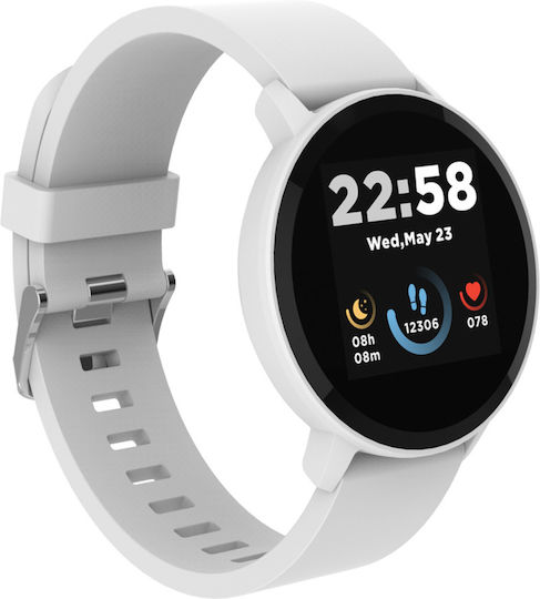 Canyon Lollypop SW-63 43mm Waterproof Smartwatch with Heart Rate Monitor (White)
