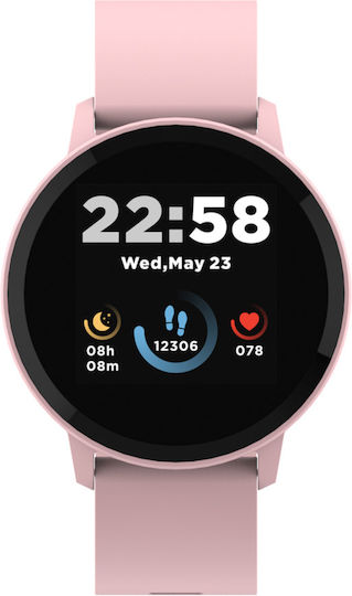 Canyon Lollypop SW-63 43mm Waterproof Smartwatch with Heart Rate Monitor (Pink)