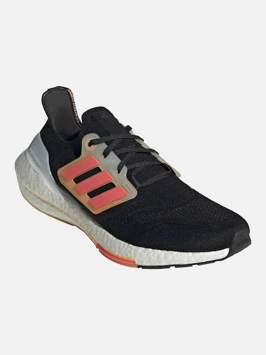 Adidas Ultraboost 22 Ανδρικά Αθλητικά Παπούτσια Running Core Black / Turbo / Flash Orange