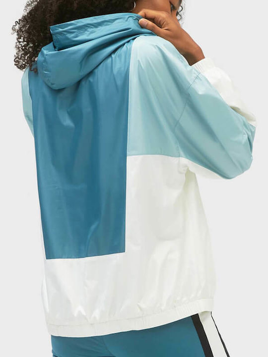 New Balance Γυναικείο Φορετό Αθλητικό Μπουφάν Αντιανεμικό Γαλάζιο