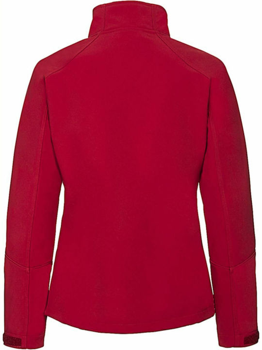 Bionic R-410F-0 Women's Short Sports Softshell Jacket Waterproof and Windproof for Winter Red