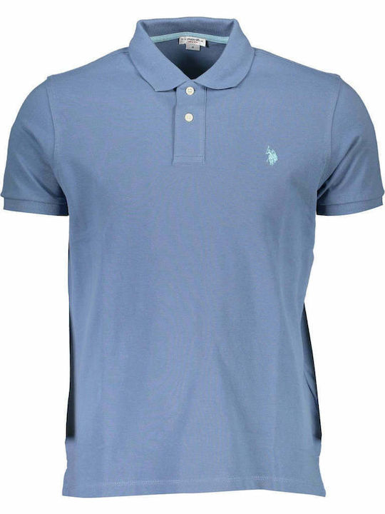 Institutional Polo Short Sleeve Blue T-Shirt