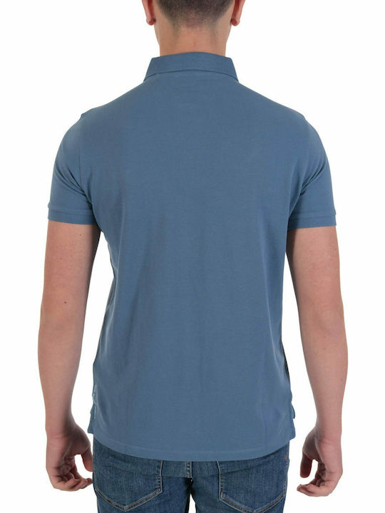 Institutional Polo Short Sleeve Blue T-Shirt