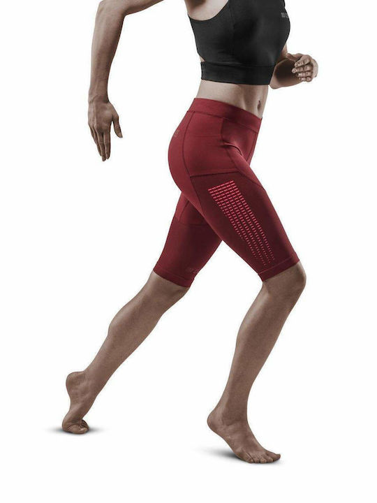 Γυναικείο Κολάν Συμπίεσης - CEP Run Shorts 3.0 Dark Red Pink Κόκκινο