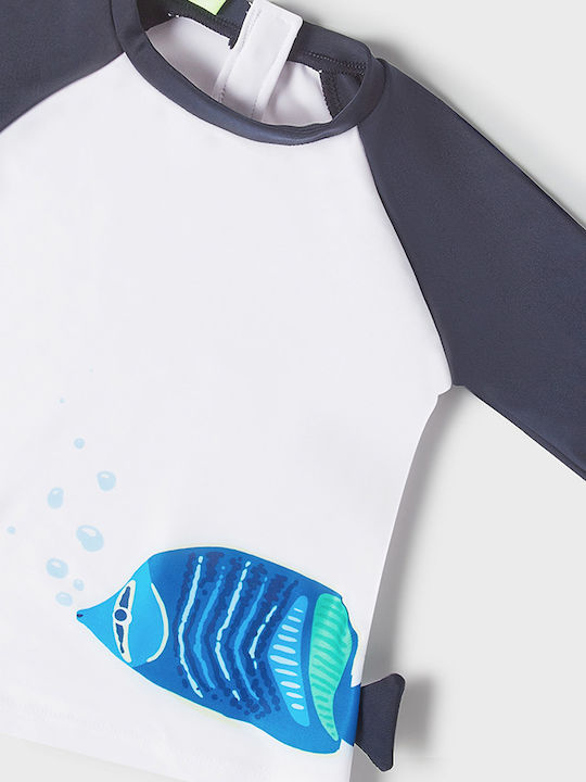 Mayoral Ecofriends Kids Swimwear Long Sleeve Shirt White