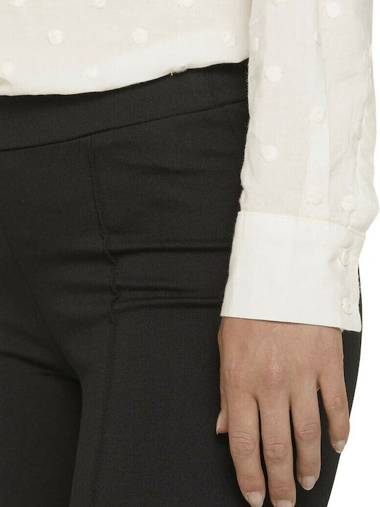 Frauen Lang Leggings Hochgeschnitten Schwarz