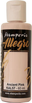 Stamperia Allegro Acrylic Paint Set in Pink color Old Pink 59ml 1pcs KAL57