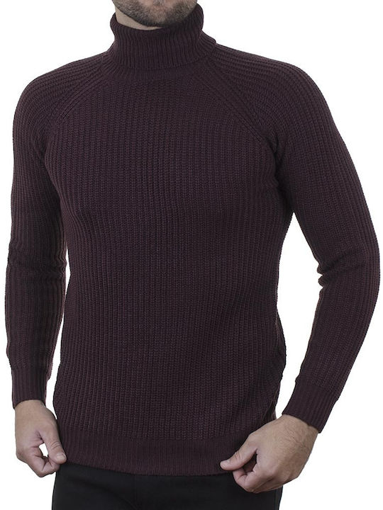 Langarm-Pullover Burgundisch