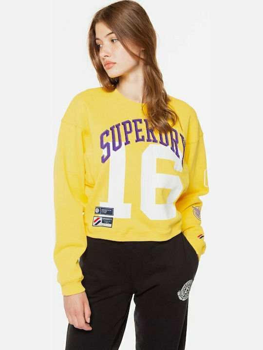 Cropped Women's Sweatshirt Yellow