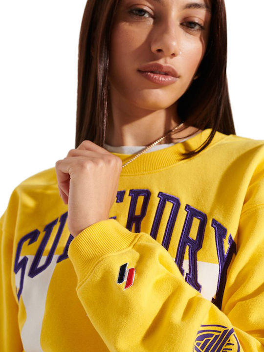 Cropped Women's Sweatshirt Yellow