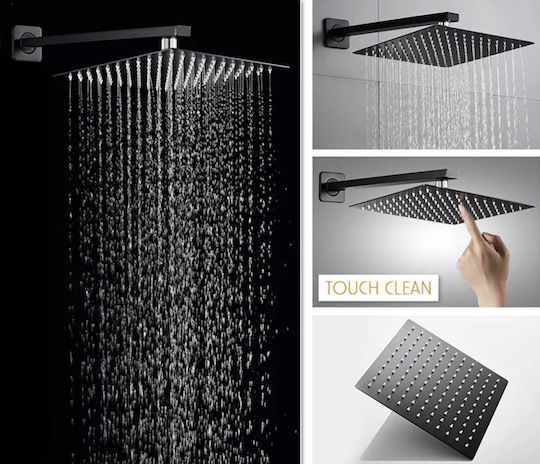 Naron Set Mischer, Handbrause & Duschkopf für Wandmontage für Dusche 2 Ausgänge