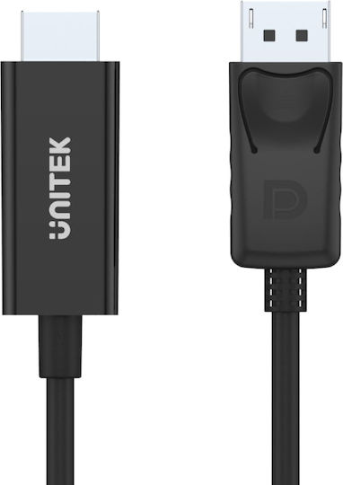 Unitek Кабел DisplayPort мъжки - HDMI мъжки 1.8м Черен (Y-5118CA)