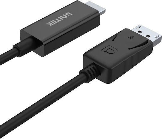 Unitek Кабел DisplayPort мъжки - HDMI мъжки 1.8м Черен (Y-5118CA)