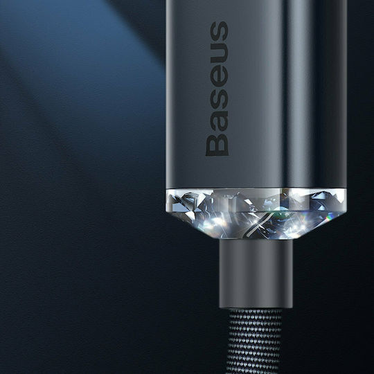 Baseus Crystal Shine Плетена USB-A към Lightning кабел Син 1.2м (CAJY000003)