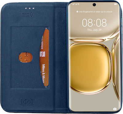 Idol 1991 Elite Anti-RFID Buchen Sie Synthetisches Leder Blau (Huawei P50 Pro) 8301216