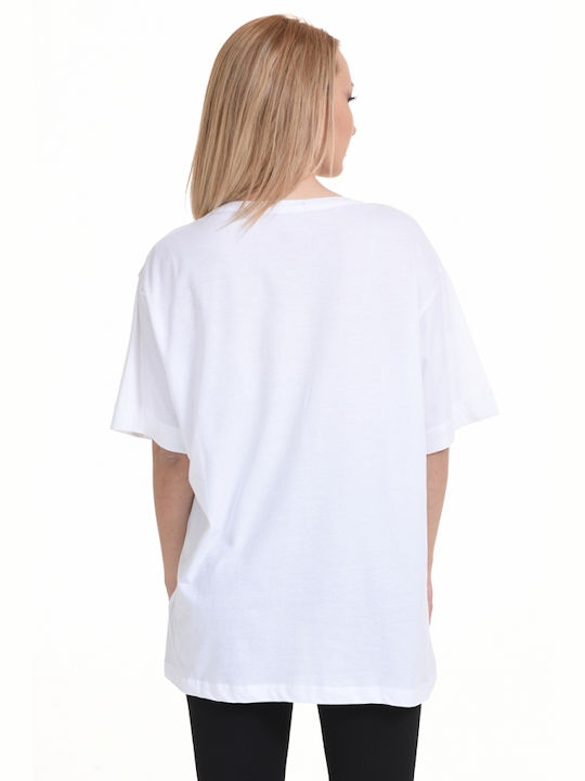 Biston -22 Women's Summer Blouse Cotton White