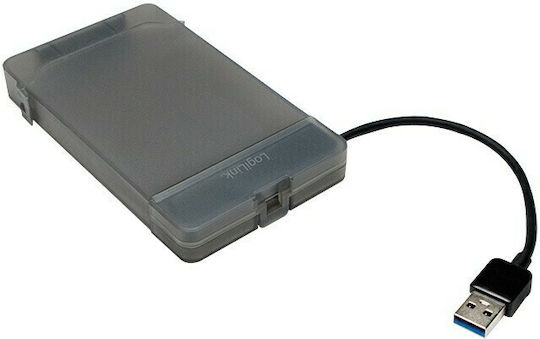 LogiLink AU0037 USB 3.0 to 2.5-Inch SATA Adapter with Protective Case Transparent