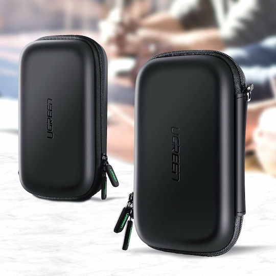 Ugreen Protective Case Hard Drive, Travel Organiser Bag for Electronics L (180mm x 95mm x 55mm) Black (50274)