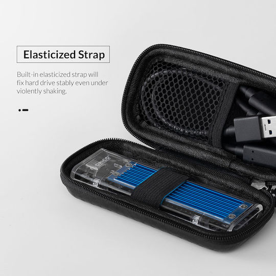 Orico Protective Case Θήκη Προστασίας M2 SSD Black (M2PH01-BK-BP)