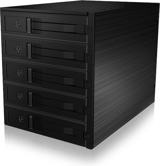 Icy Box Πλαίσιο Για Σκληρούς Δίσκους Backplane IcyBox 5x3,5" SATA/SAS HDD/SSD to 3x 5,25 Μαύρο (IB-565SSK)