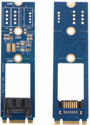 NGFF1ST-N02 M.2 NGFF σε 7 Pin SATA III 3 SSD Κάρτα Μετατροπέας Μπλε