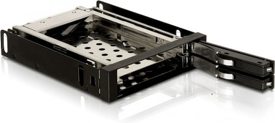 DeLock 3.5″ Mobile Rack for 2 x 2.5″ SATA Μαύρο 47189