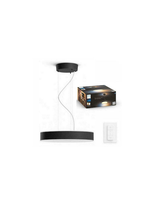 Philips Enrave Ρυθμιζόμενο Κρεμαστό Φωτιστικό Μαύρο LED με Ρυθμιζόμενο Λευκό Φως 42.5εκ.
